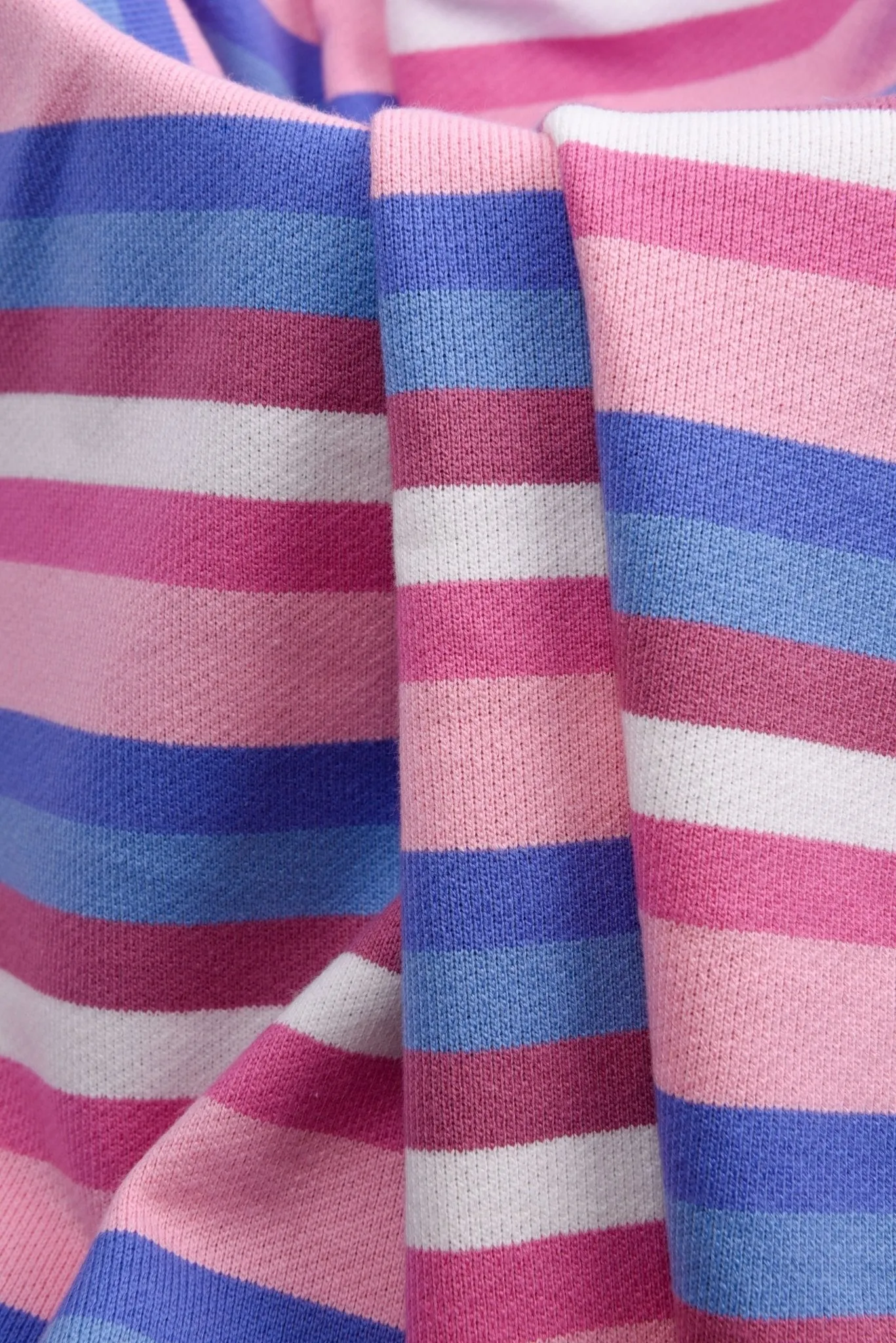 100% Cotton French Terry Yarn Dyed Stripes Fabric - S1042