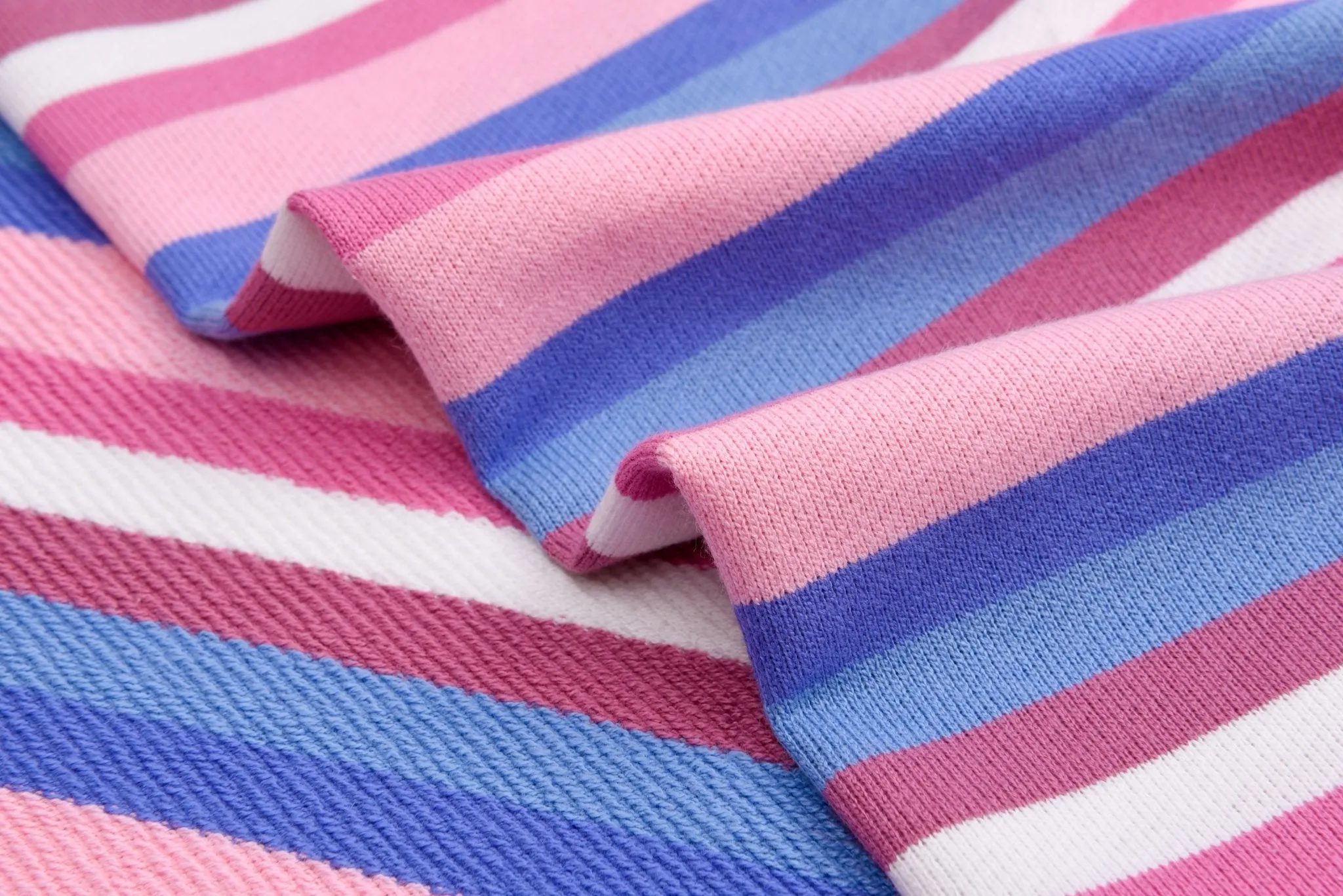 100% Cotton French Terry Yarn Dyed Stripes Fabric - S1042