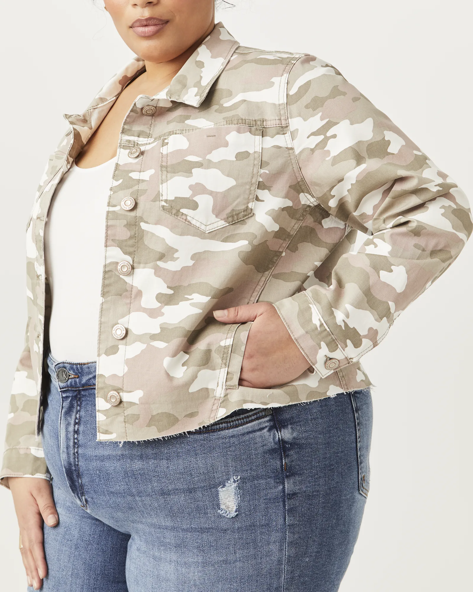 Alia Jean Jacket | Pink / White