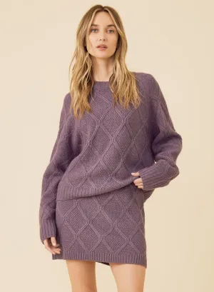 Amelia Knit Pullover - Aubergine