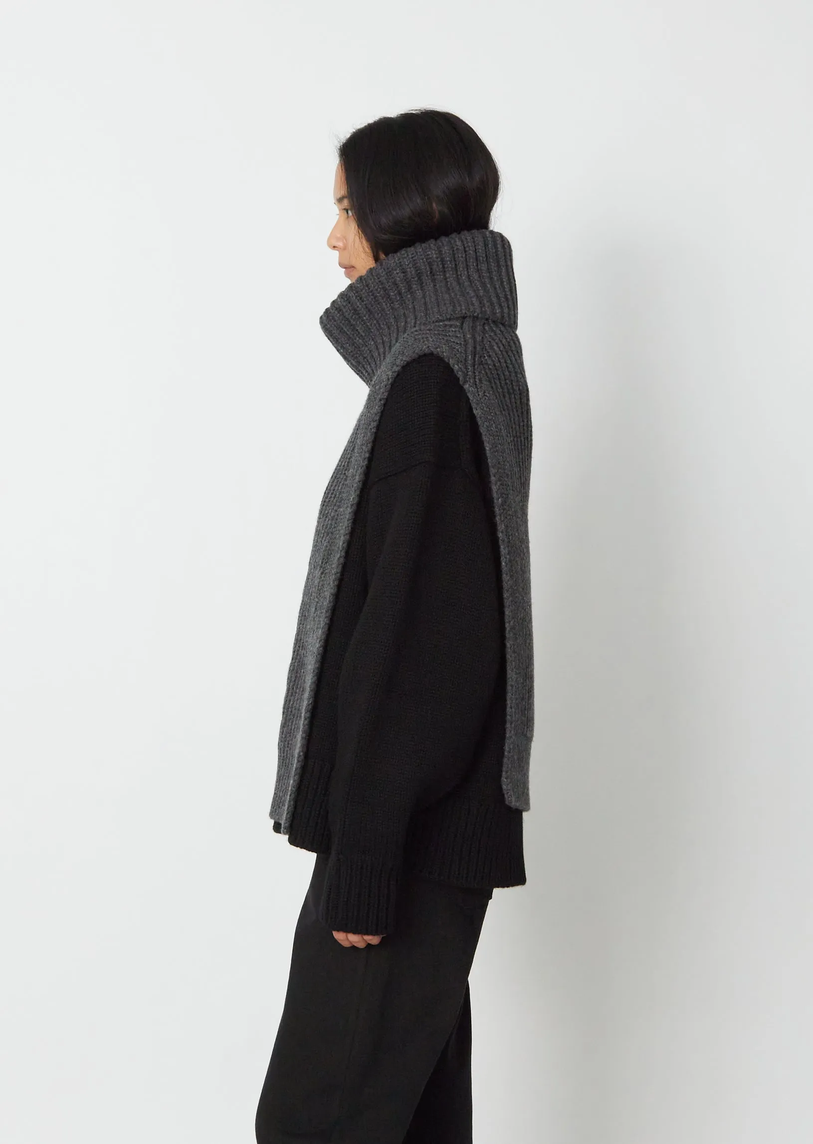 Aso Turtleneck Dickey — Grey Melange