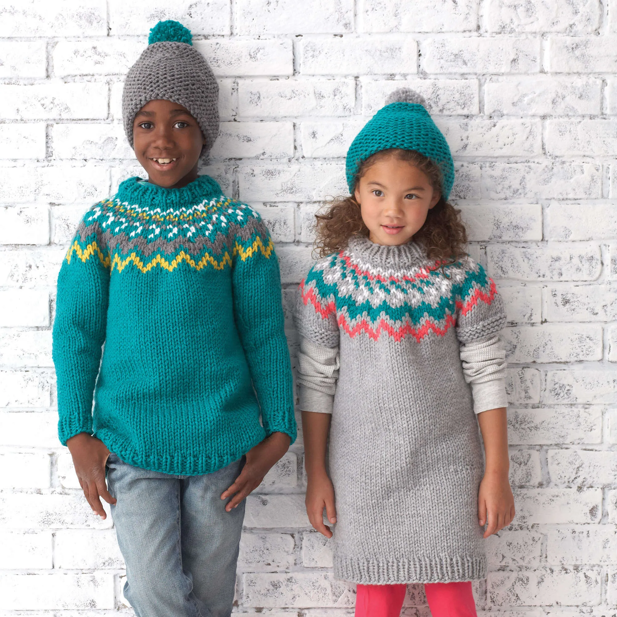 Bernat Knit Rickrack Pullovers