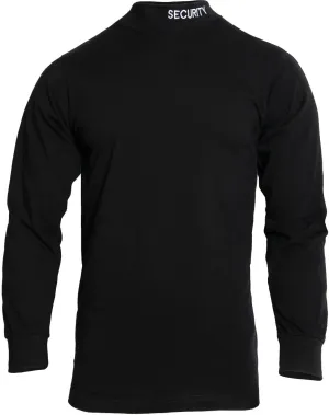 Black - Security Mock Turtleneck Long Sleeve T-Shirt