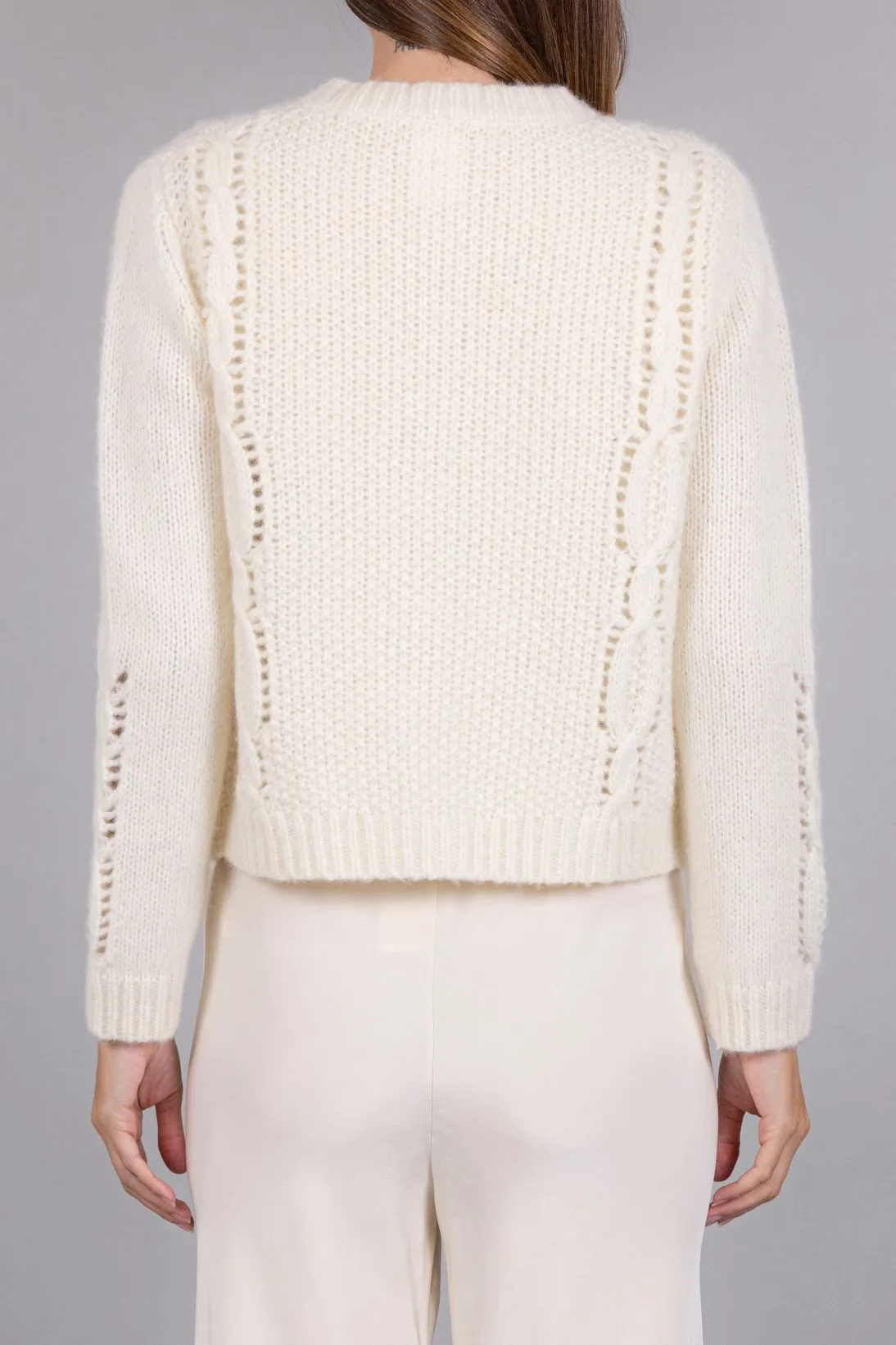 BOUCLE CABLE CARDIGAN