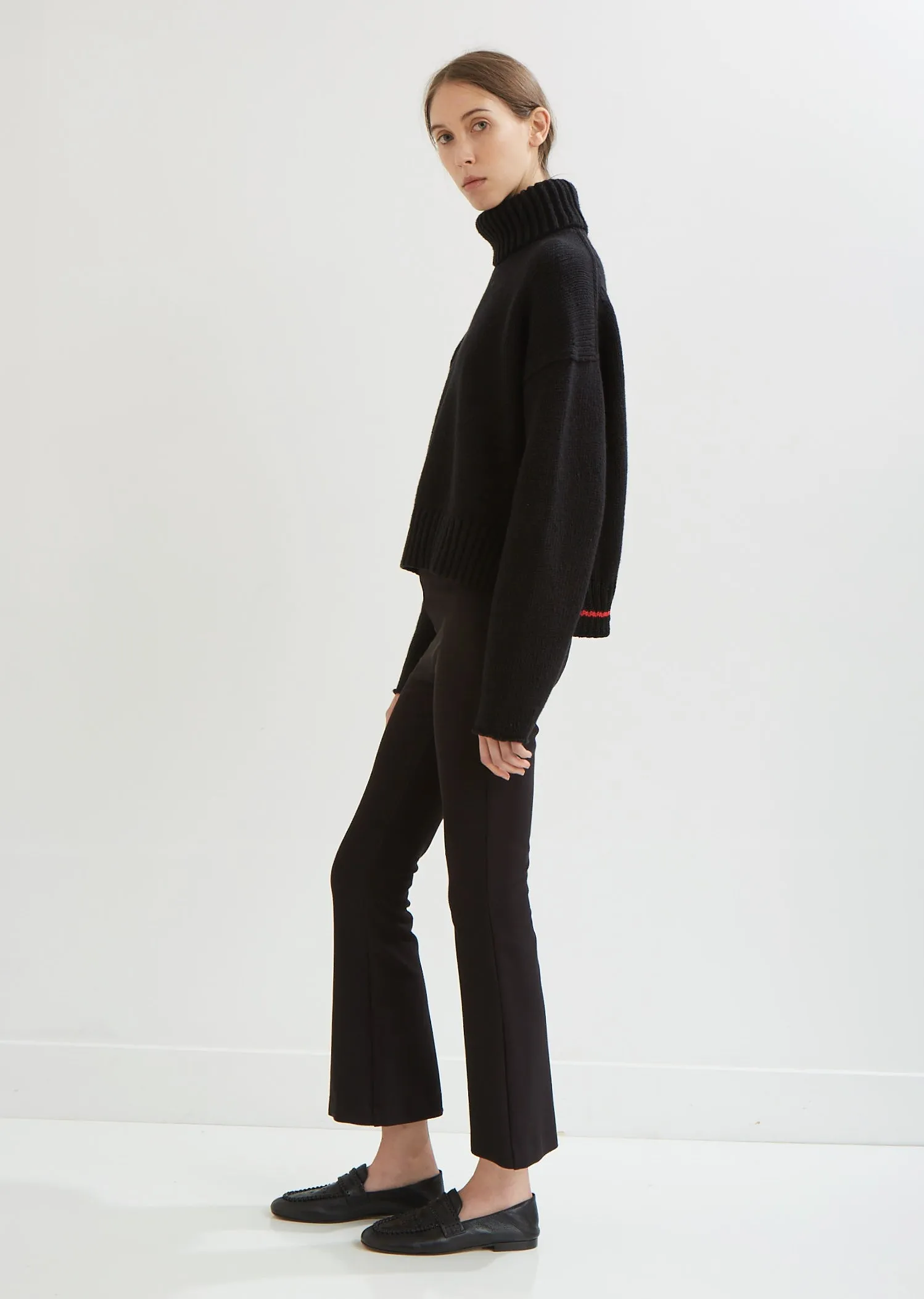 Cotton Cashmere Turtleneck Pullover