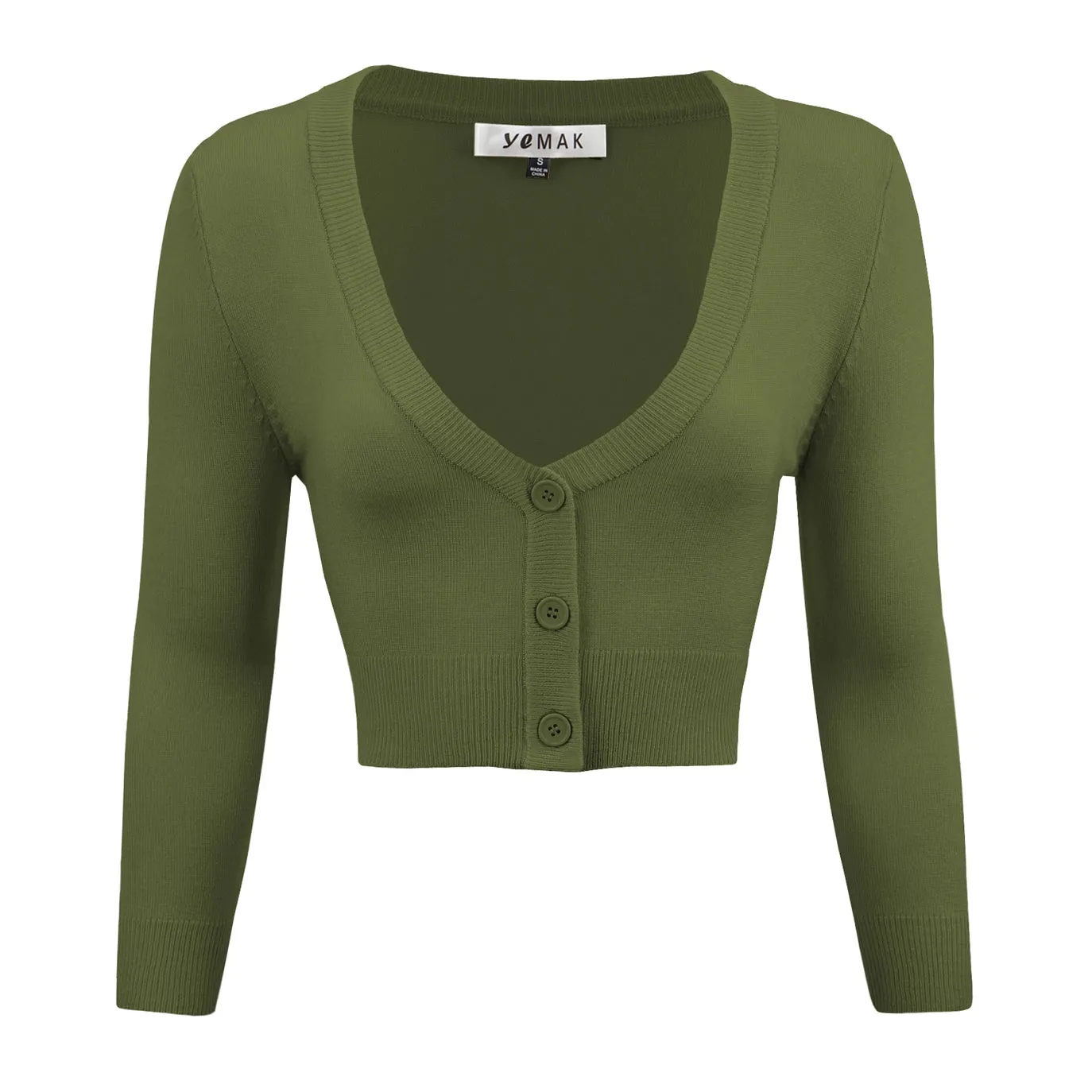 Cropped Cardigan - Sage Green