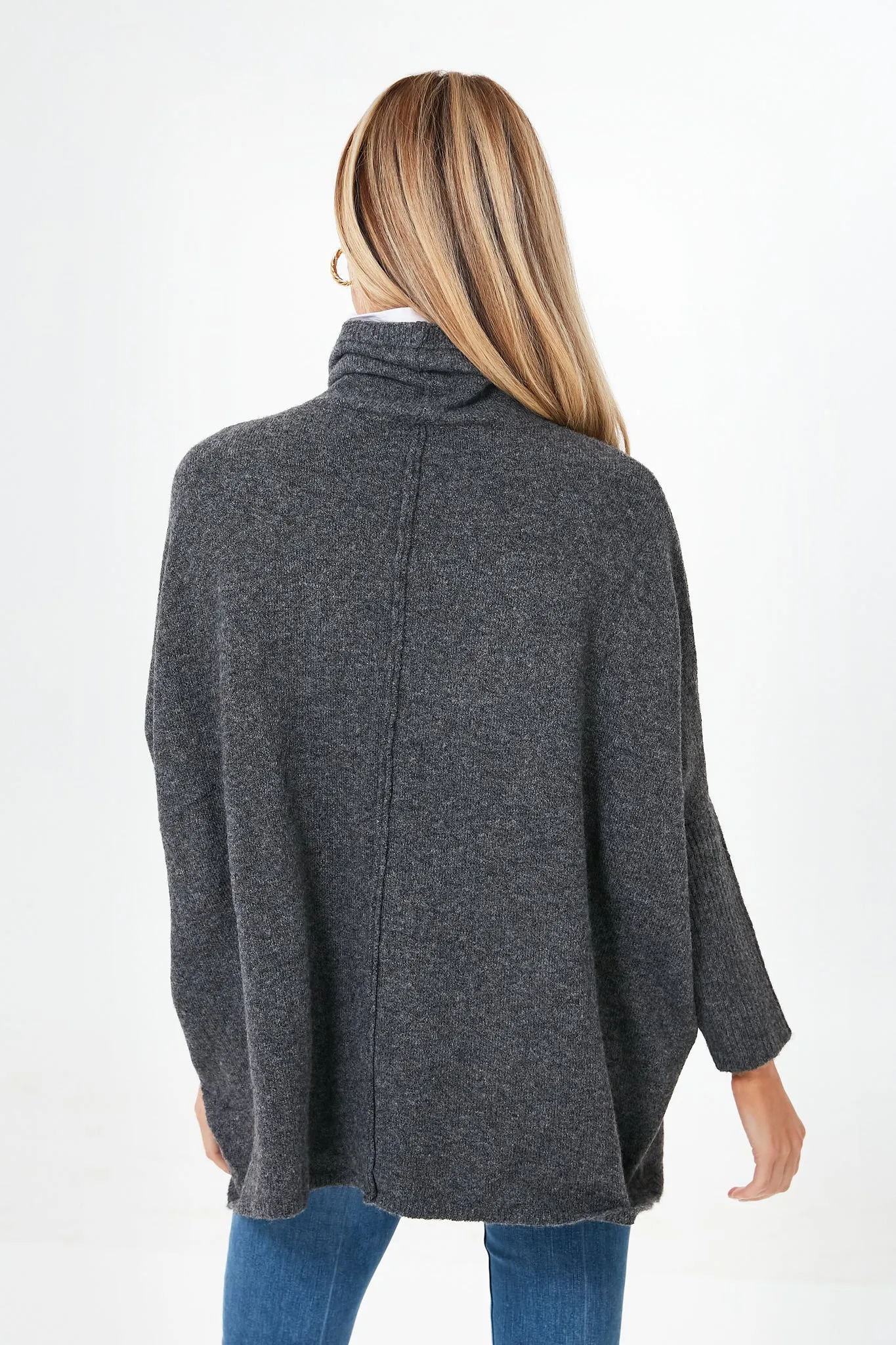 Exclusive Charcoal Turtleneck Soft Sweater