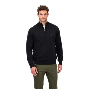 Fynch Hatton dark grey half zip pullover