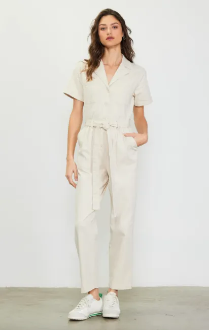 Juniper Short Sleeve Washed Jumpsuit