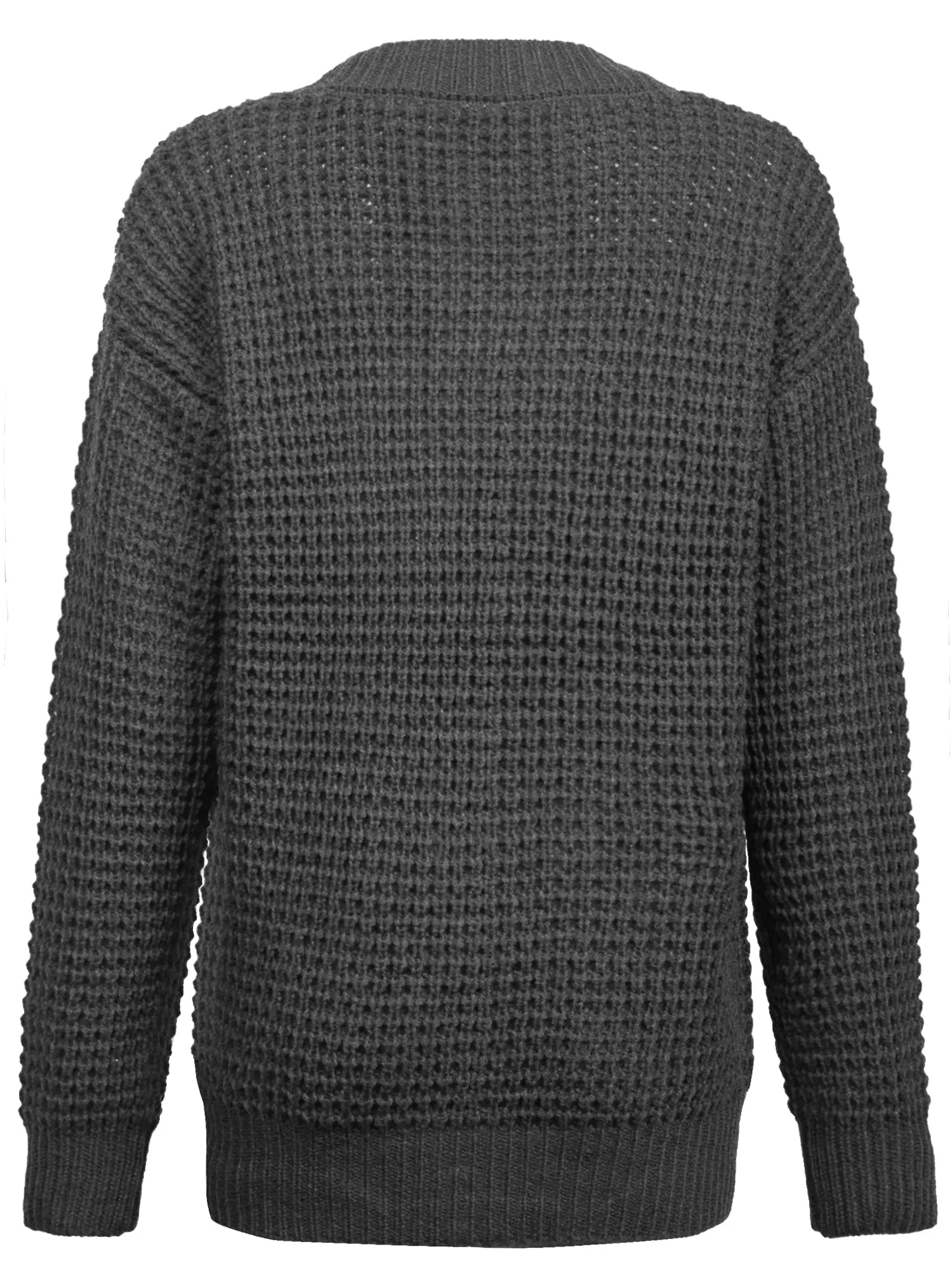 KOGMO Women's Waffle Knit Sweater Cardigans with Buttons and Pockets