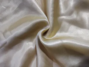 Lemon Yellow Satin Georgette Fabric