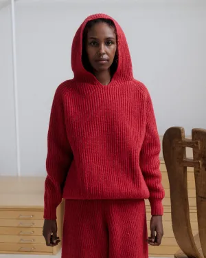 Mea Hoodie - Recycled Wool - Red