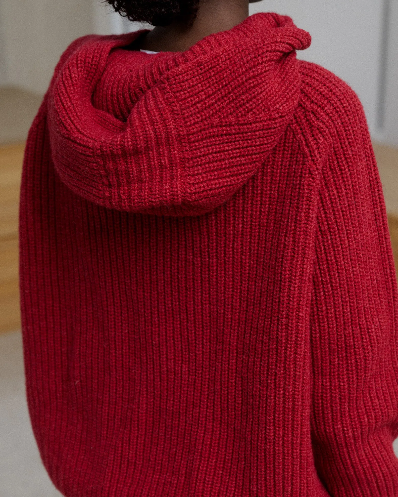 Mea Hoodie - Recycled Wool - Red