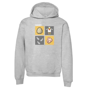 Minecraft Evolution of the Chicken Kids Hooded Sweatshirt