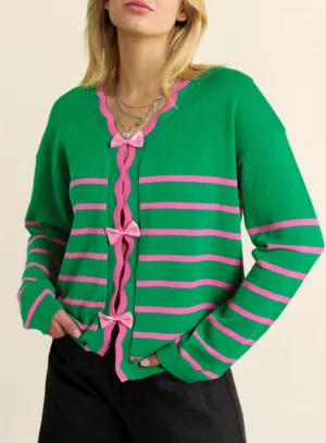 Preppy Bow Cardigan