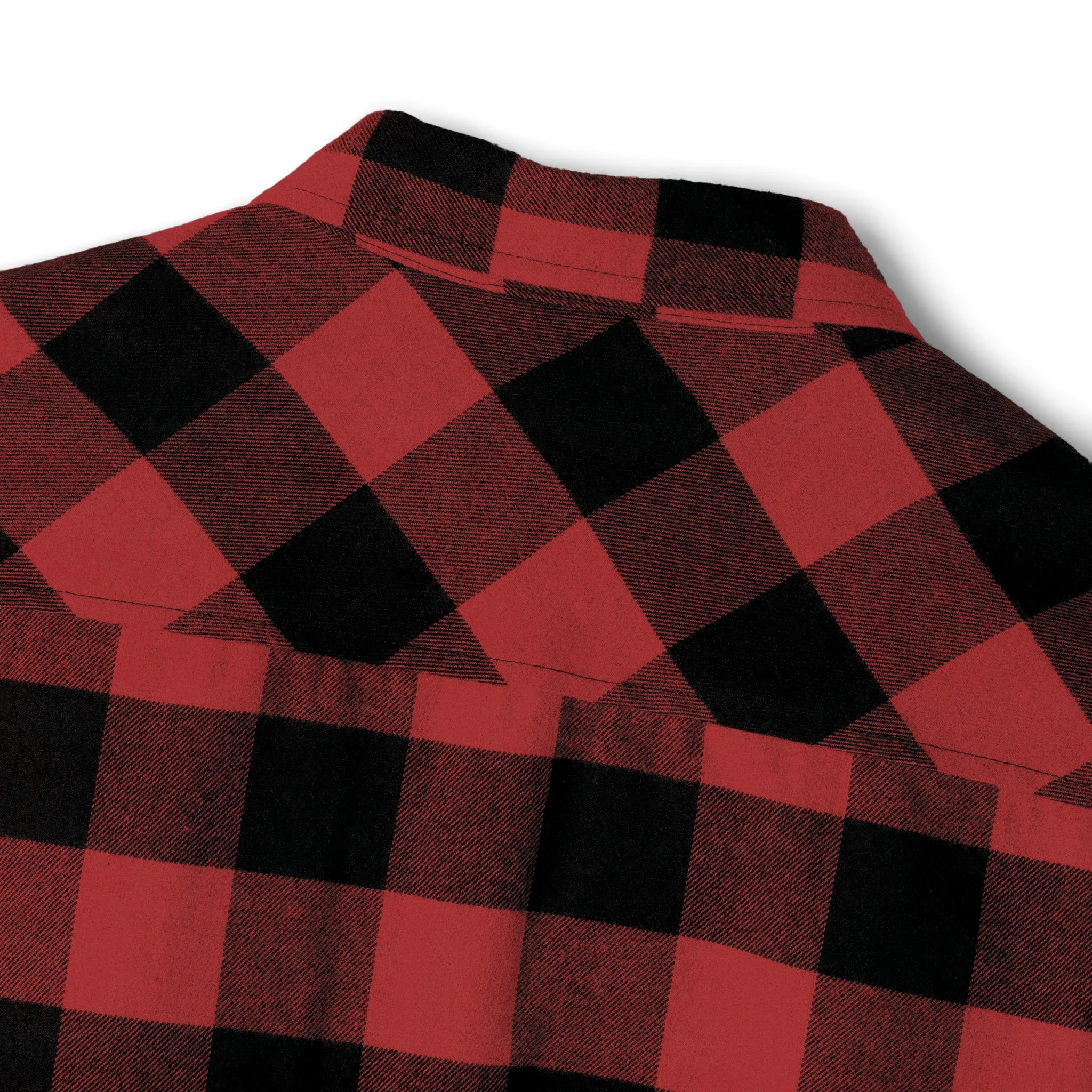 Red Plaid Men Luxury Flannel Shirt