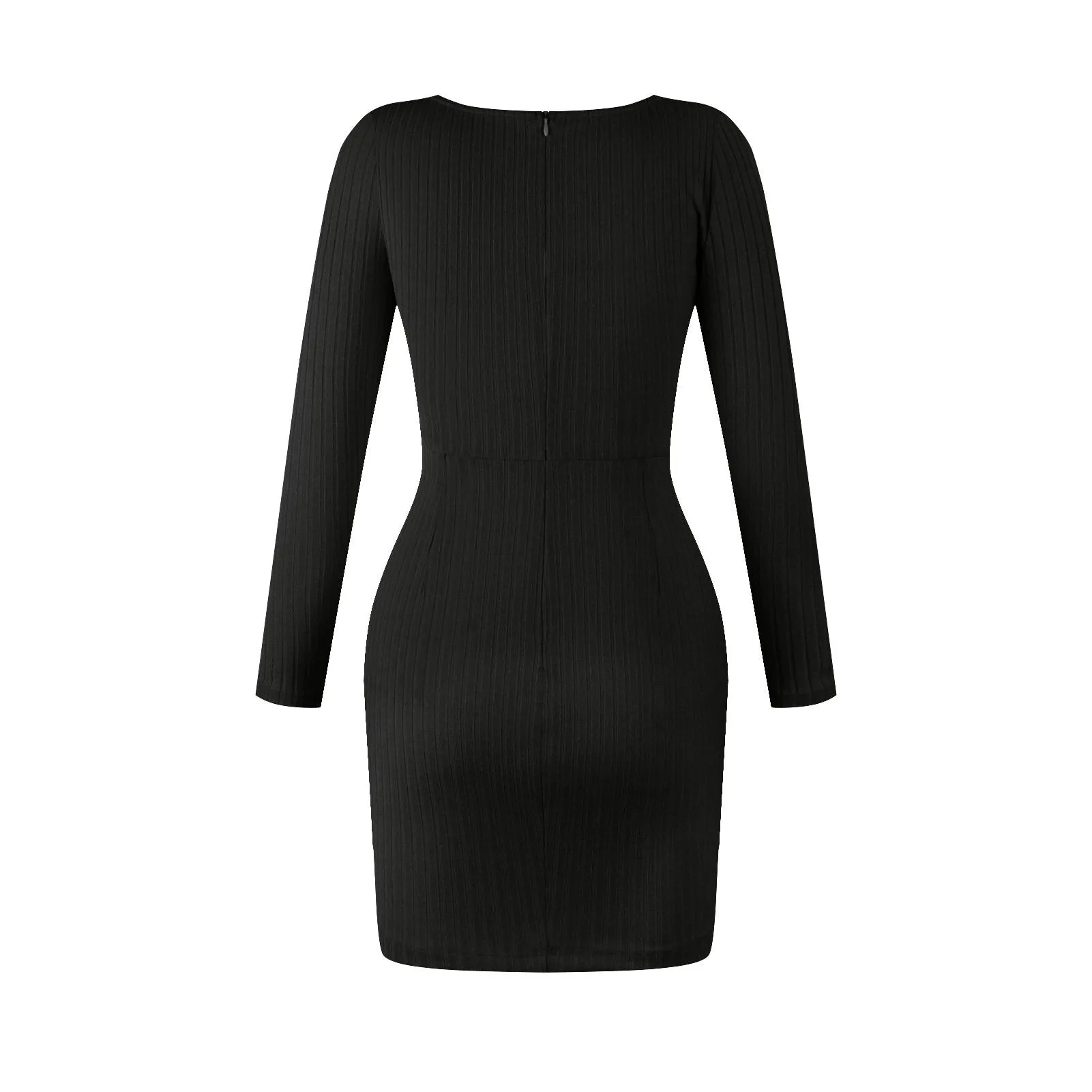 Sexy Deep V Neck Long Sleeves Fall Bodycon Dresses