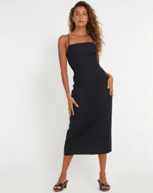 Sky Midi Dress in Black