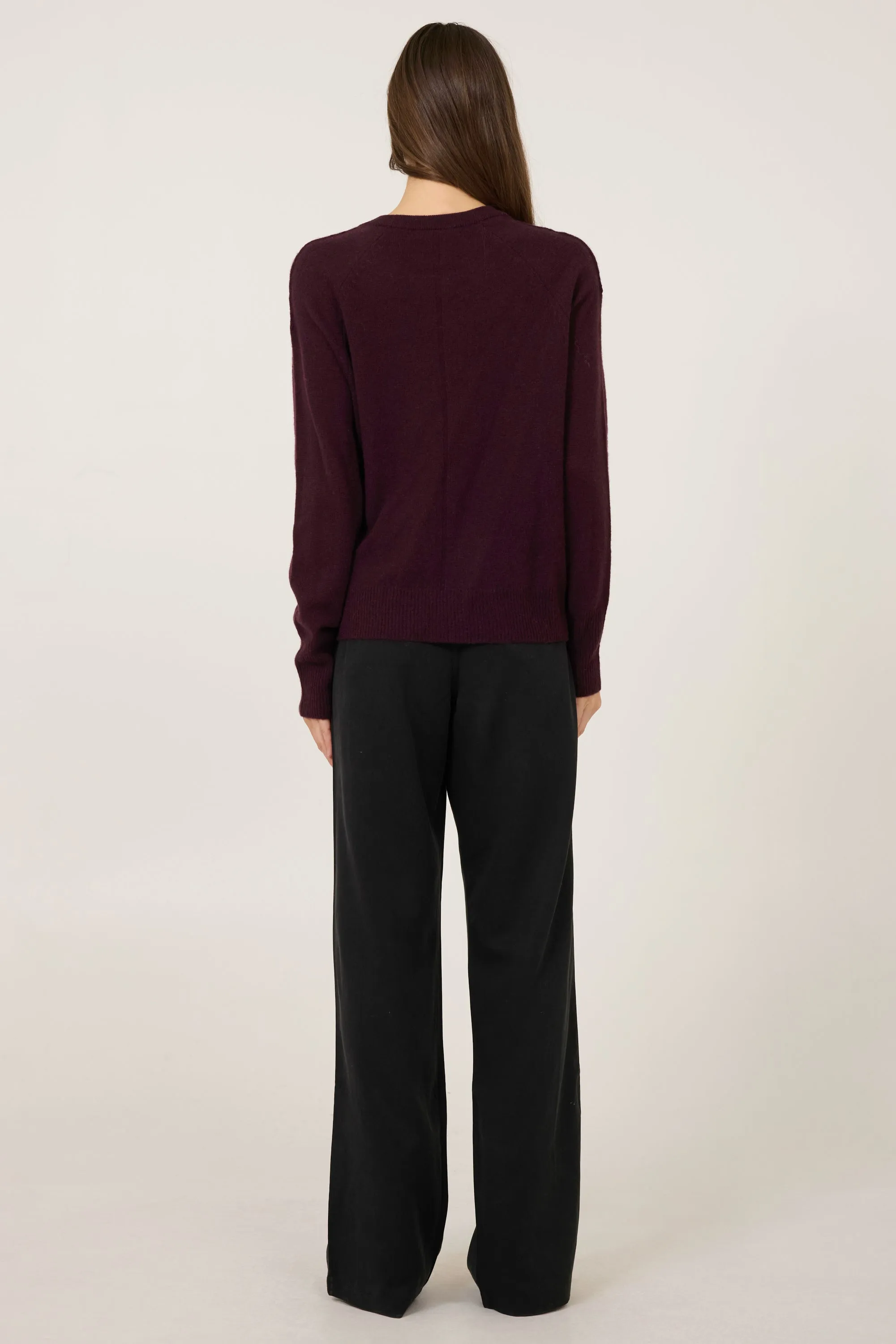 Sloane Cashmere Pullover - Syrah