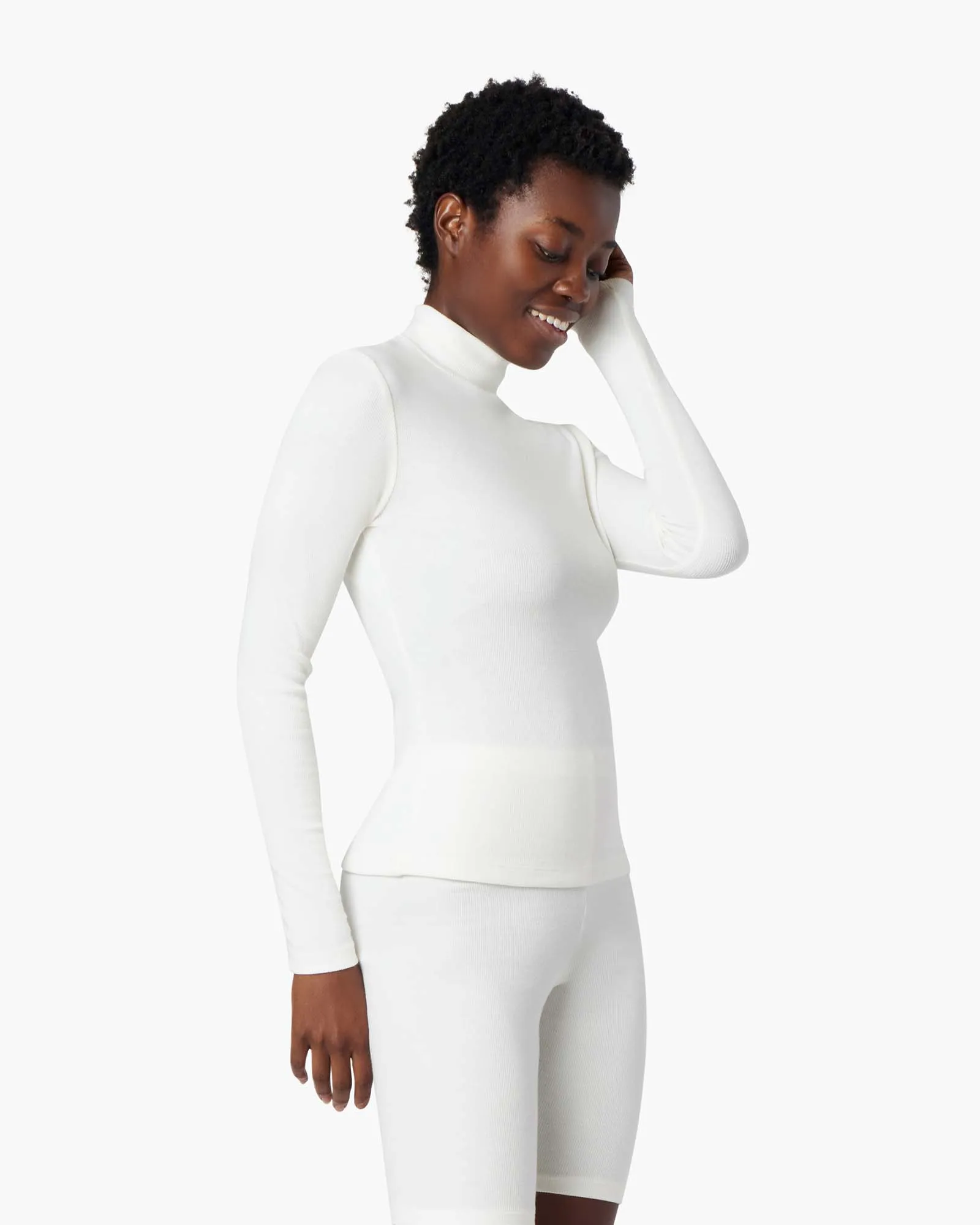 Super Rib Turtleneck - Ivory