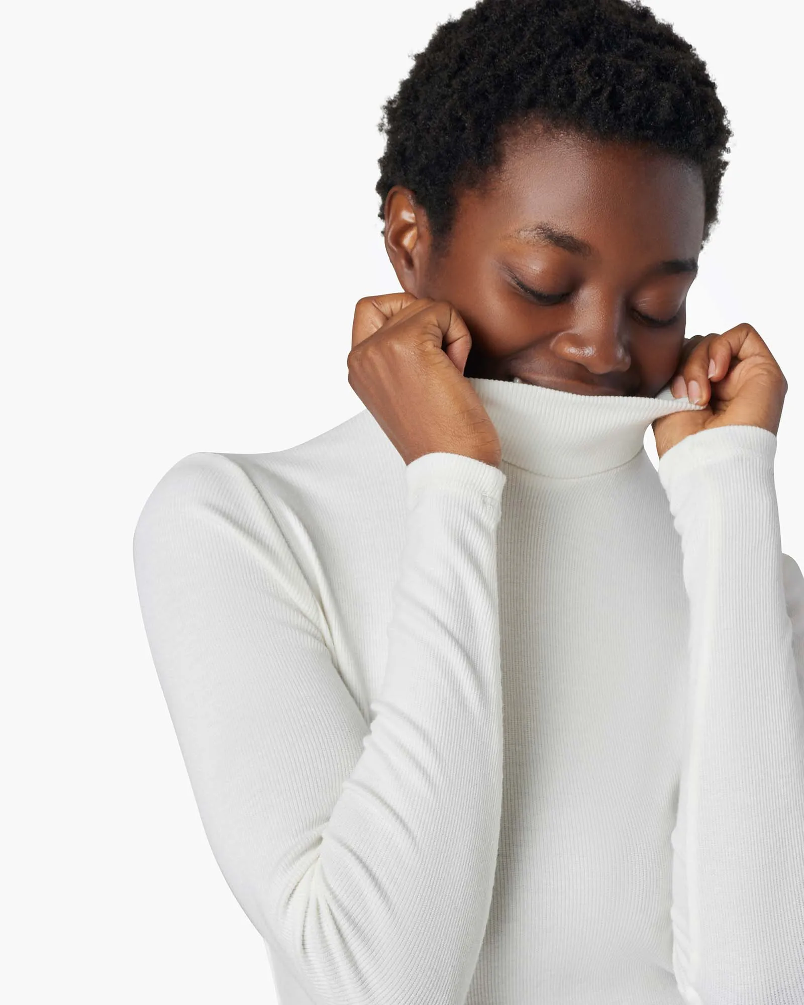 Super Rib Turtleneck - Ivory