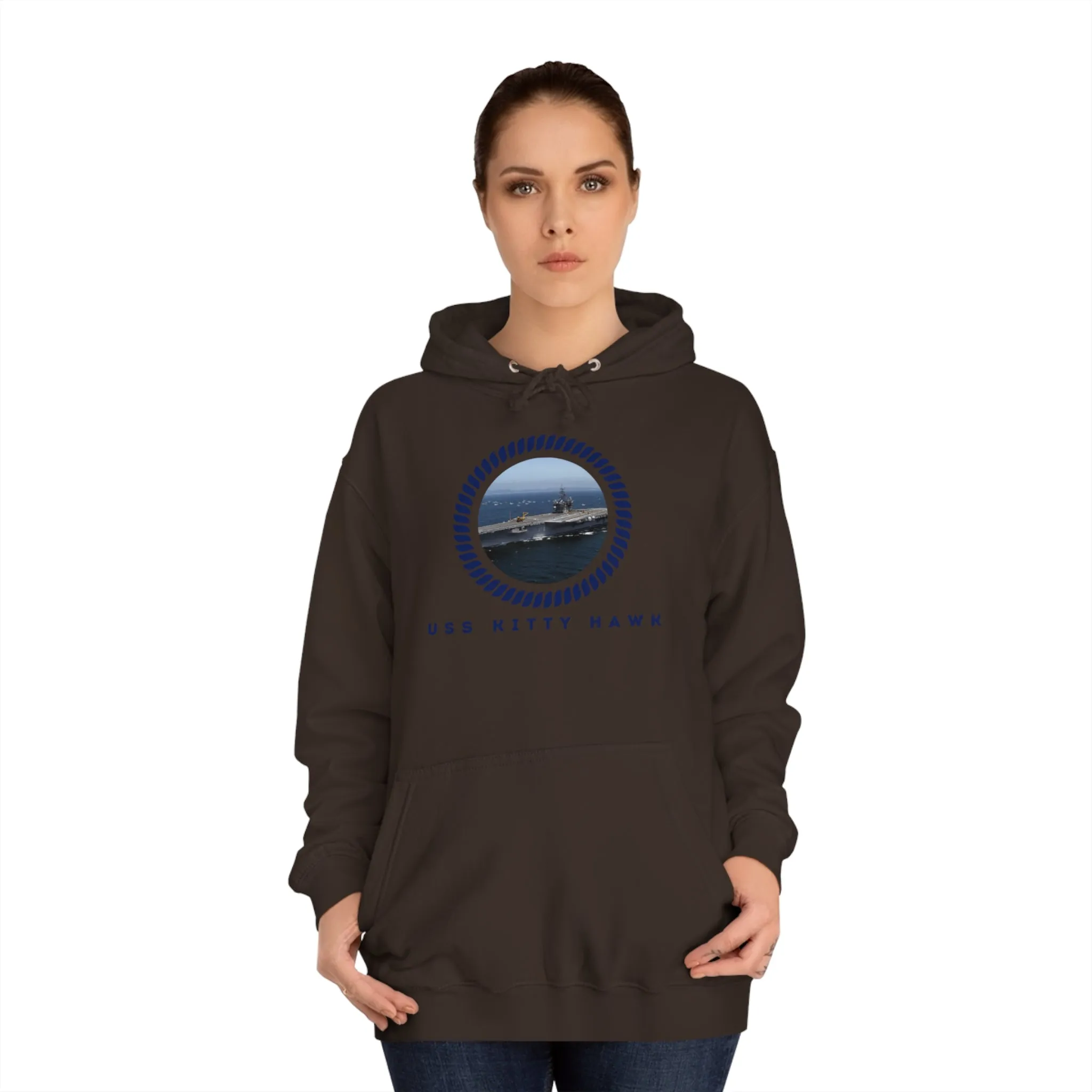 USS Kitty Hawk (CV-63) United States Ships PODUnisex College Hoodie