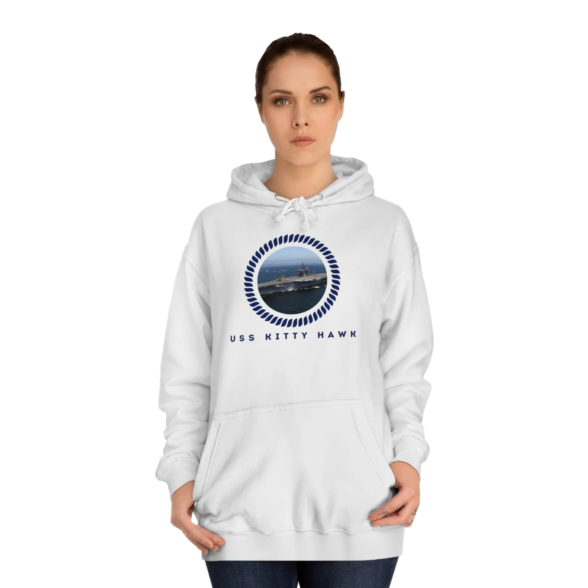 USS Kitty Hawk (CV-63) United States Ships PODUnisex College Hoodie