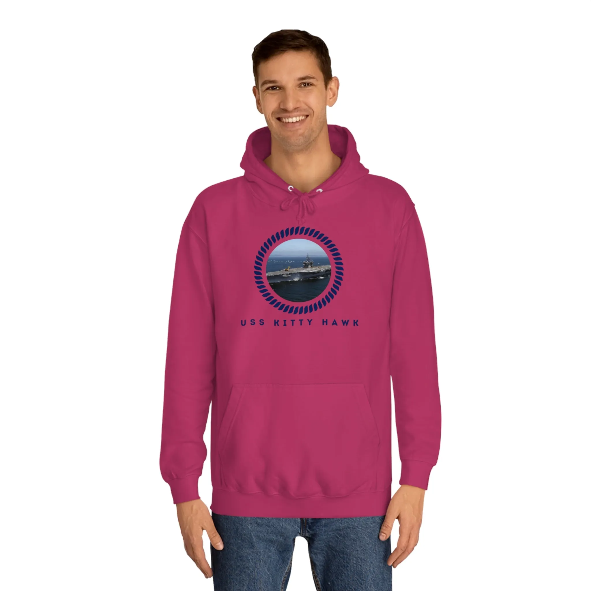 USS Kitty Hawk (CV-63) United States Ships PODUnisex College Hoodie