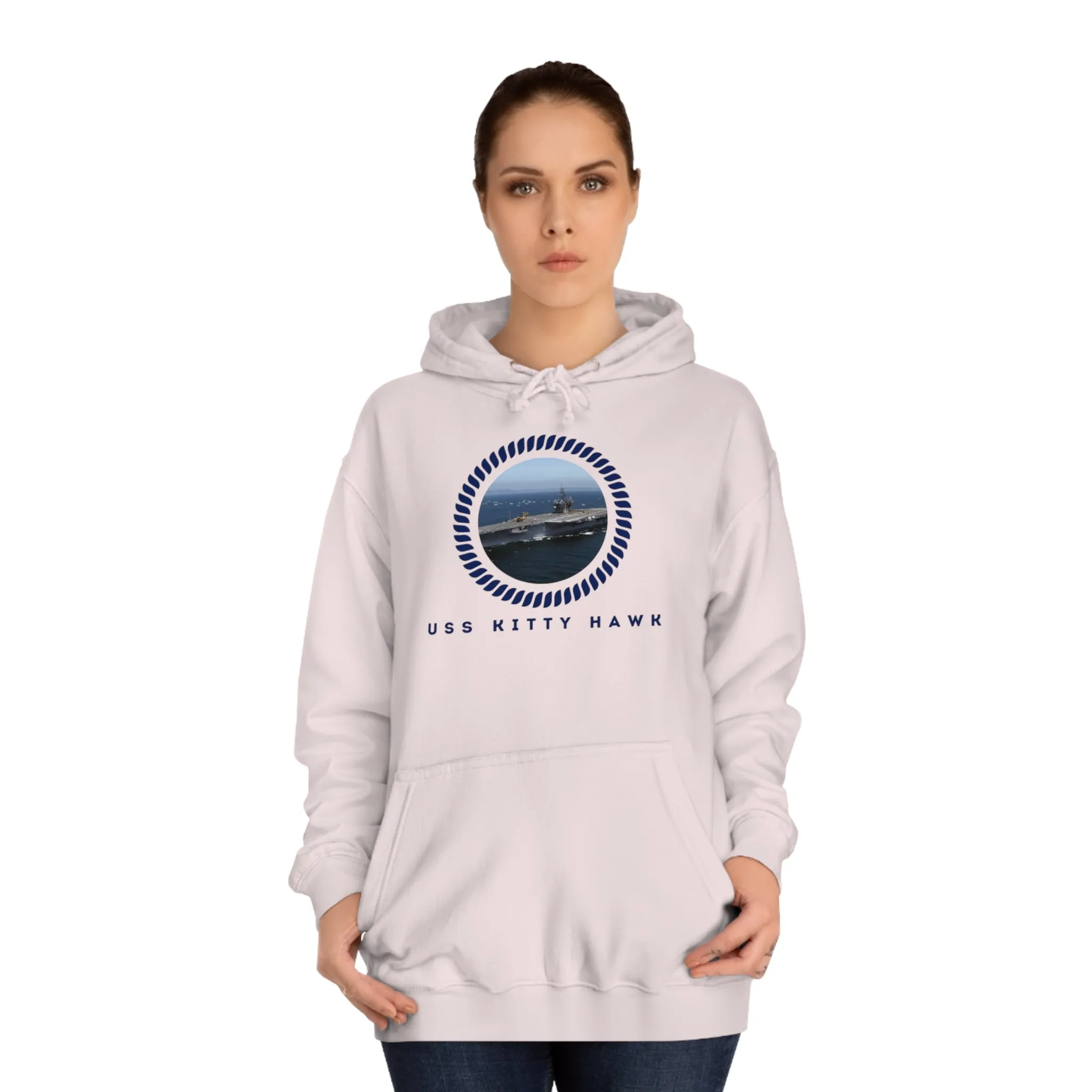 USS Kitty Hawk (CV-63) United States Ships PODUnisex College Hoodie