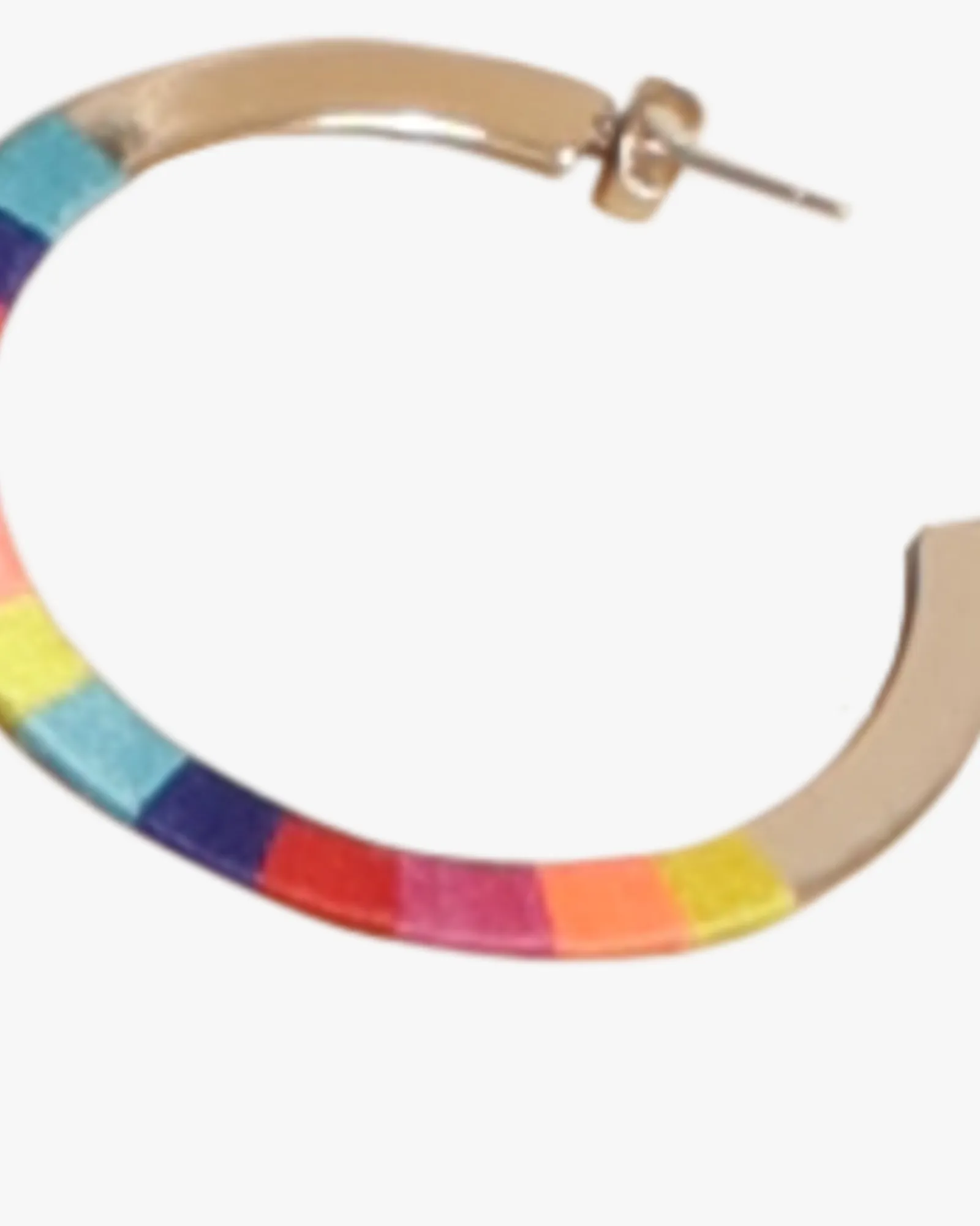 Veronica Rainbow Hoop Earrings | Red / Gold