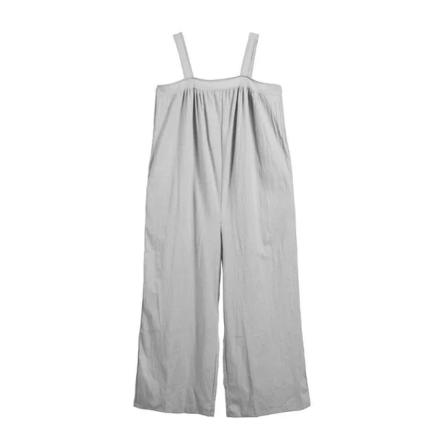 Women Loose Baggy Jumpsuit Dungarees Playsuit Romper Ladies Casual Wide Leg Trousers Summer Holiday Clothing