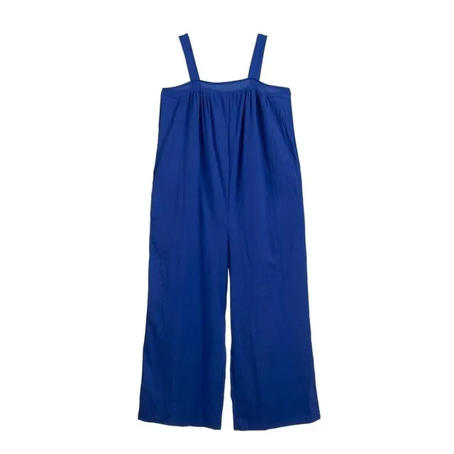 Women Loose Baggy Jumpsuit Dungarees Playsuit Romper Ladies Casual Wide Leg Trousers Summer Holiday Clothing