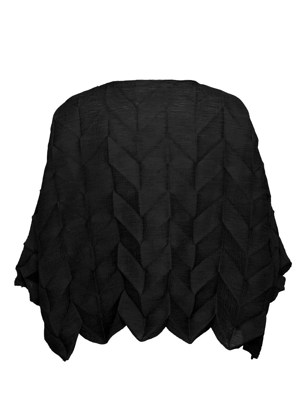 Zig Zag See-Thru Crepe Cardian